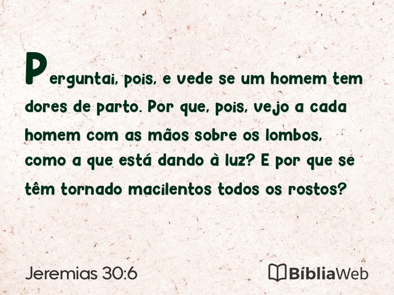 Jeremias 30:6 em imagem para compartilhar