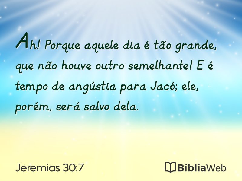 Jeremias 30:7 em imagem para compartilhar