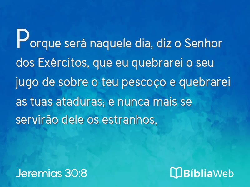 Jeremias 30:8 em imagem para compartilhar