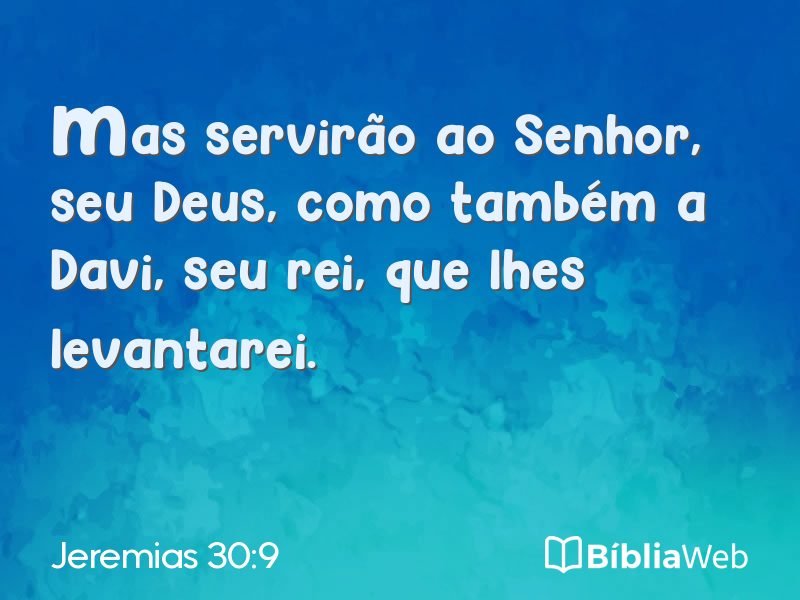Jeremias 30:9 em imagem para compartilhar
