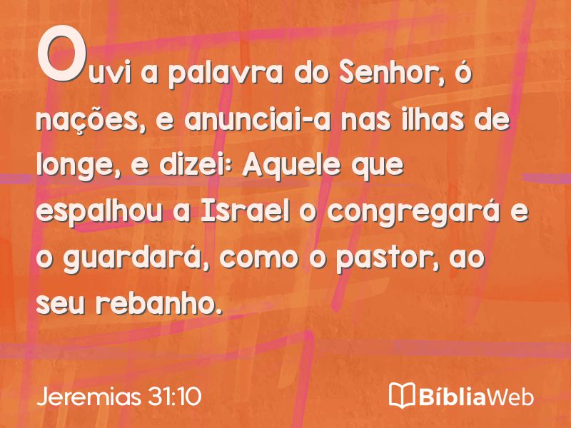Jeremias 31:10 em imagem para compartilhar