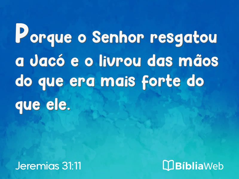Jeremias 31:11 em imagem para compartilhar