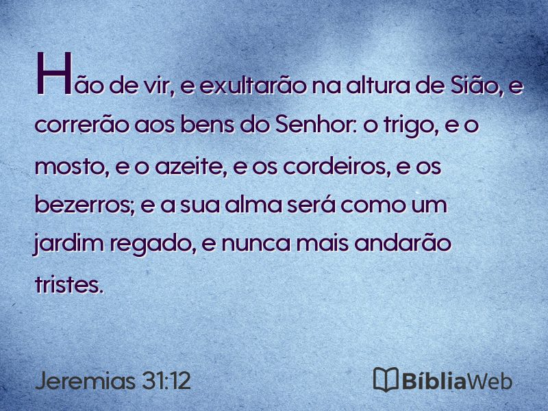 Jeremias 31:12 em imagem para compartilhar