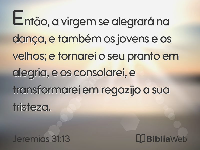 Jeremias 31:13 em imagem para compartilhar