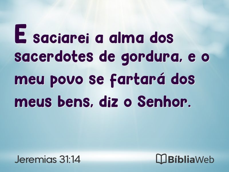 Jeremias 31:14 em imagem para compartilhar