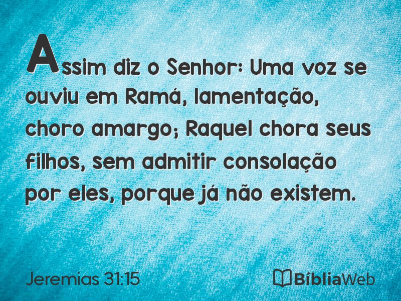 Jeremias 31:15 em imagem para compartilhar