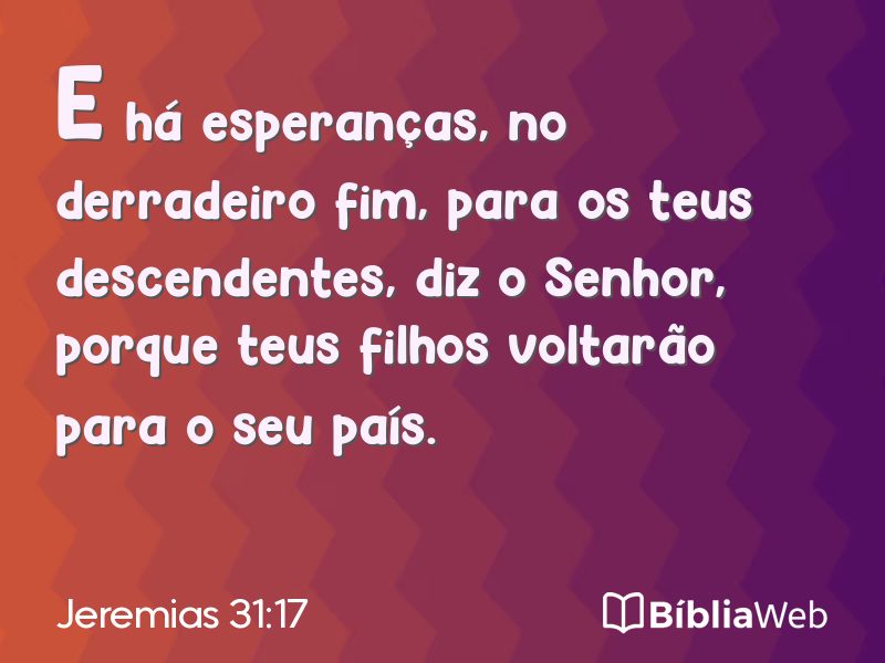 Jeremias 31:17 em imagem para compartilhar