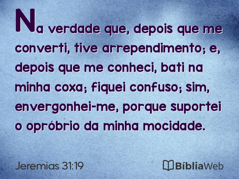 Jeremias 31:19 em imagem para compartilhar
