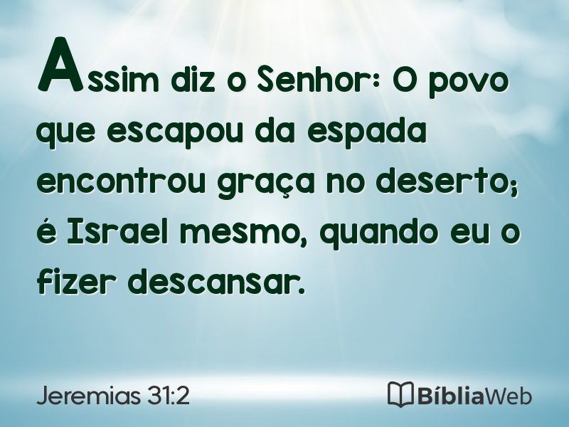 Jeremias 31:2 em imagem para compartilhar