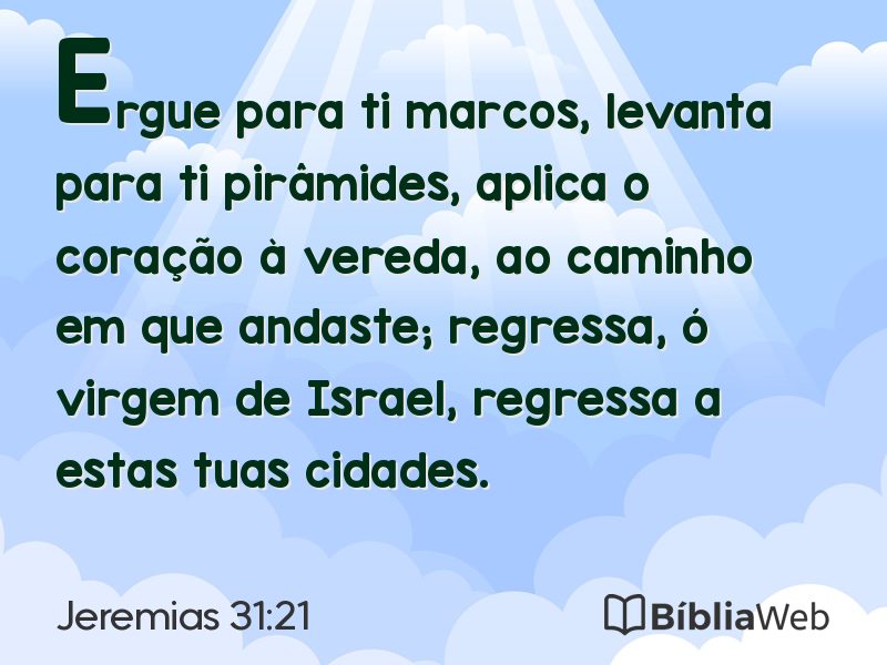 Jeremias 31:21 em imagem para compartilhar
