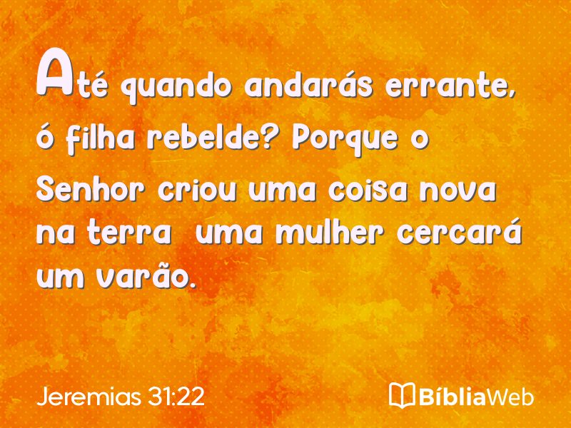Jeremias 31:22 em imagem para compartilhar
