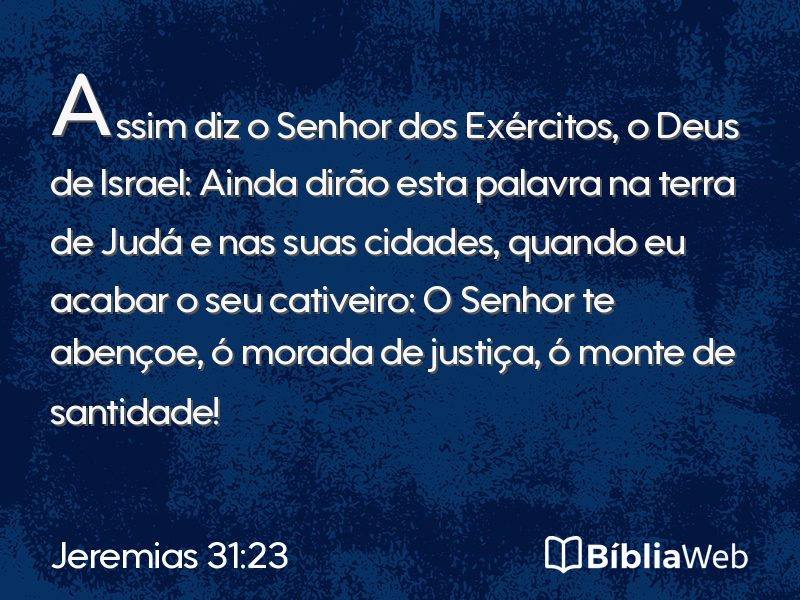 Jeremias 31:23 em imagem para compartilhar