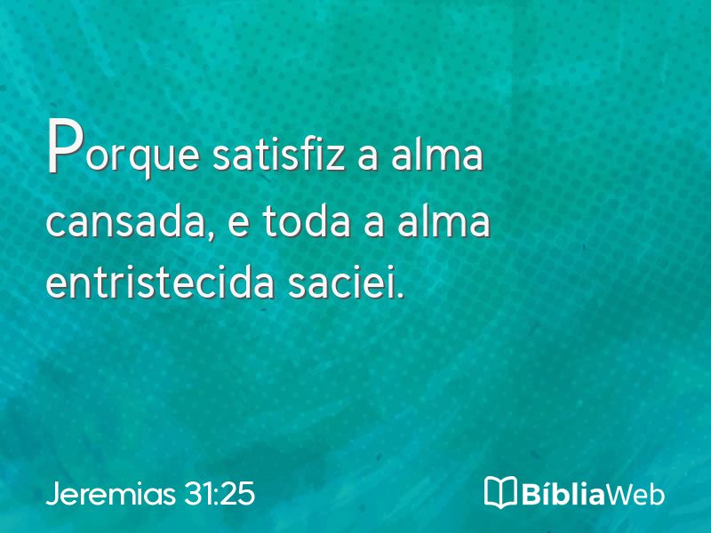 Jeremias 31:25 em imagem para compartilhar
