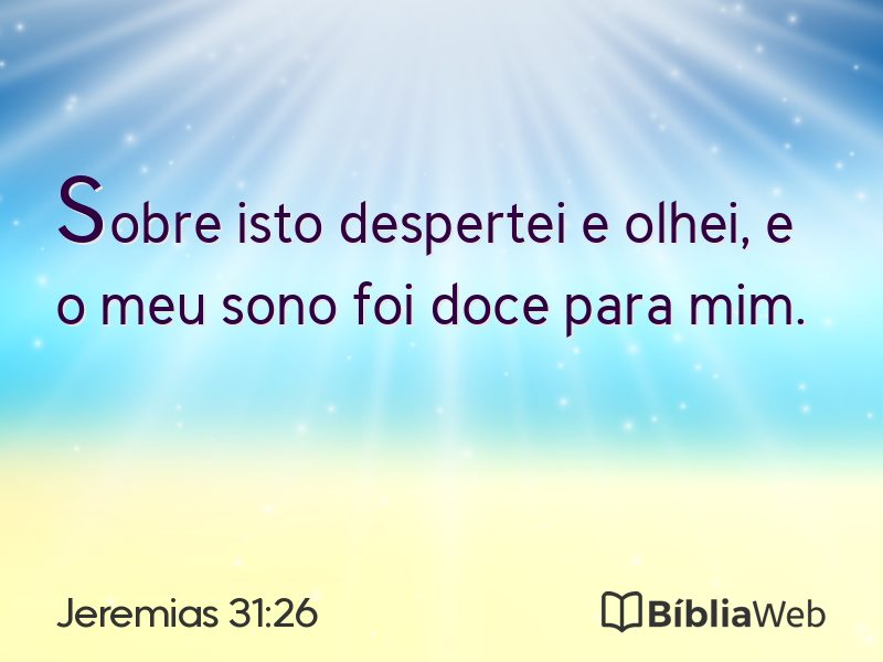 Jeremias 31:26 em imagem para compartilhar