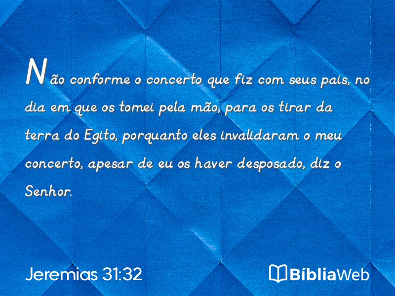 Jeremias 31:32 em imagem para compartilhar