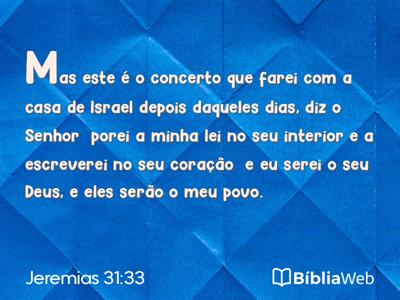 Jeremias 31:33 em imagem para compartilhar