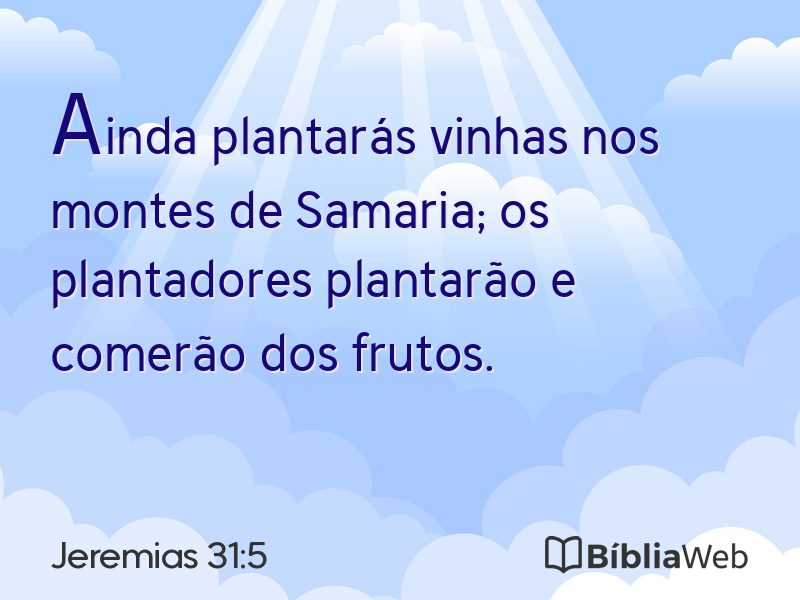 Jeremias 31:5 em imagem para compartilhar