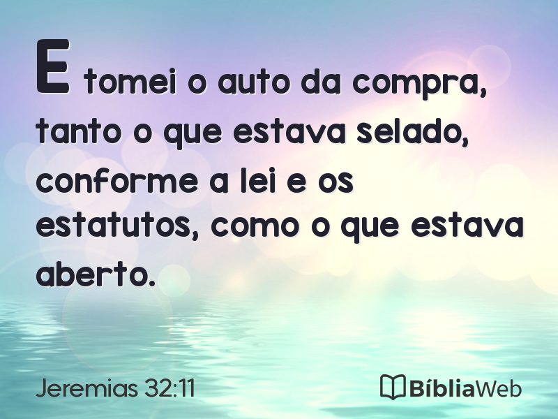 Jeremias 32:11 em imagem para compartilhar