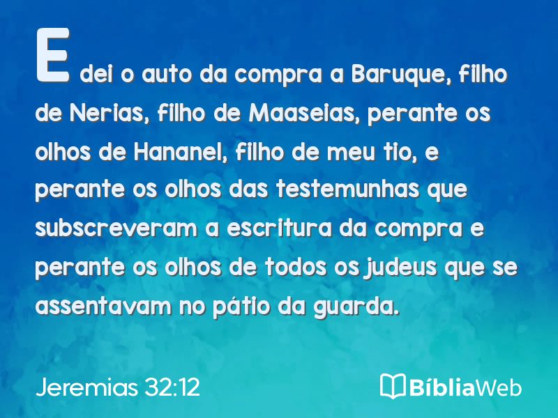 Jeremias 32:12 em imagem para compartilhar