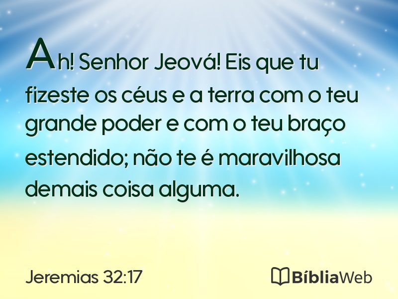 Jeremias 32:17 em imagem para compartilhar