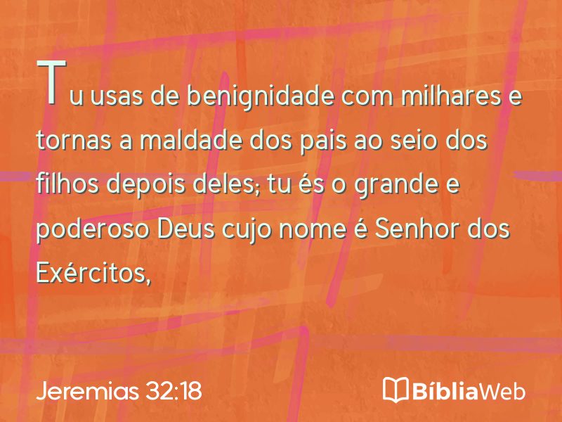 Jeremias 32:18 em imagem para compartilhar