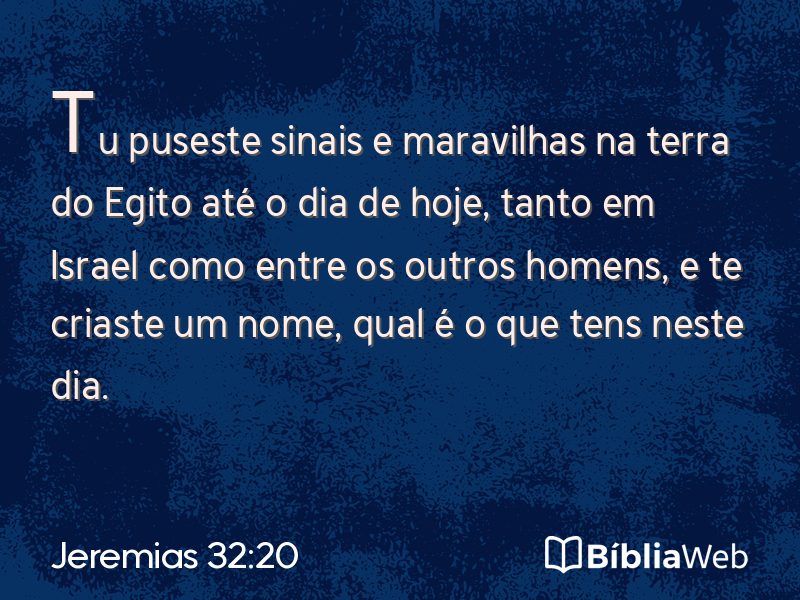 Jeremias 32:20 em imagem para compartilhar