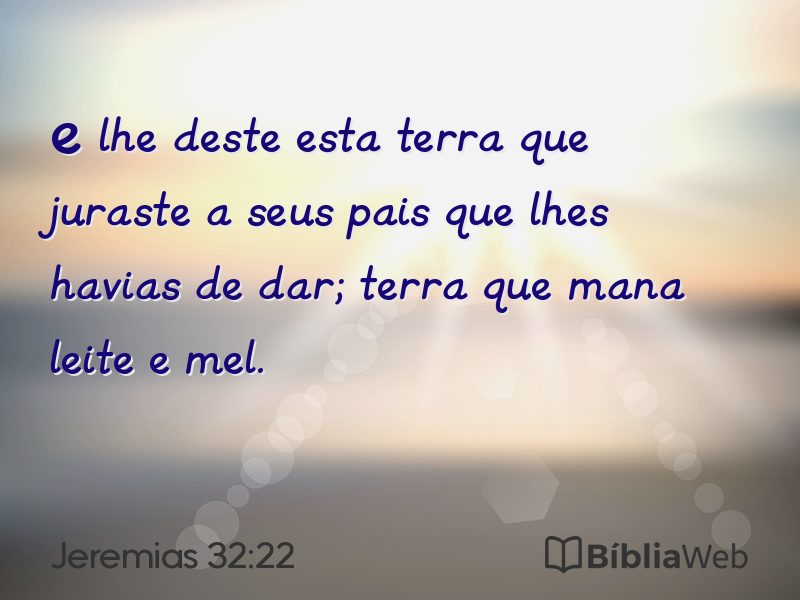 Jeremias 32:22 em imagem para compartilhar