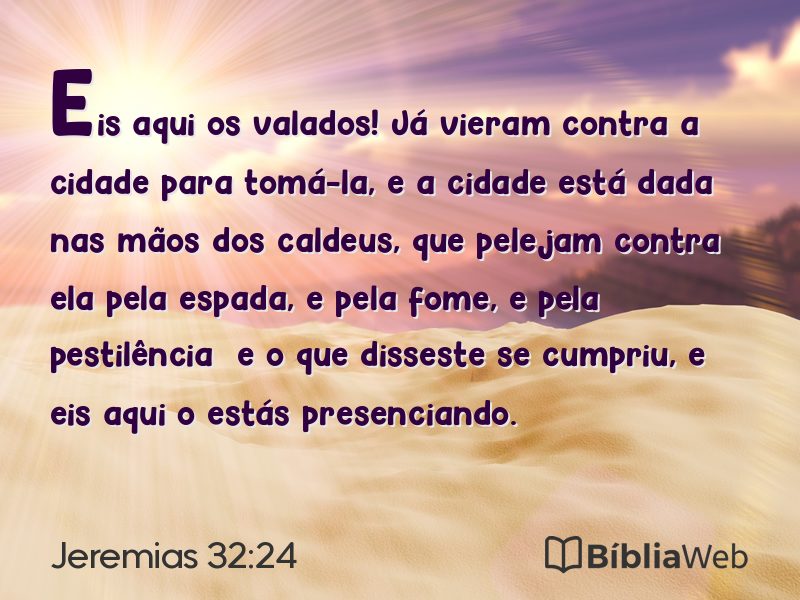 Jeremias 32:24 em imagem para compartilhar