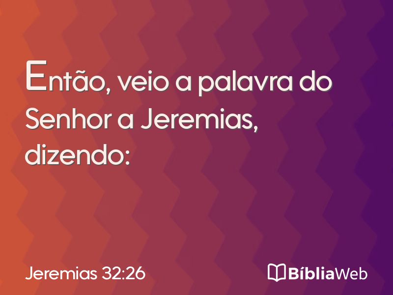 Jeremias 32:26 em imagem para compartilhar