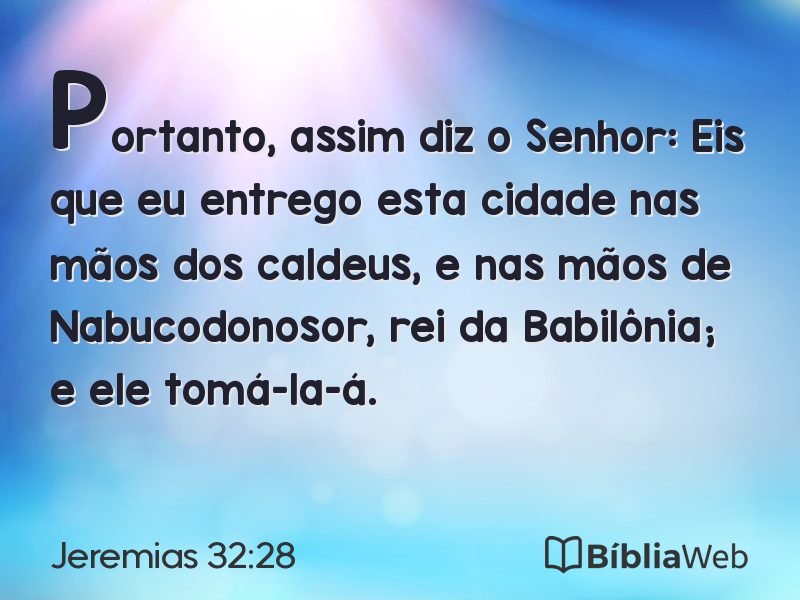 Jeremias 32:28 em imagem para compartilhar