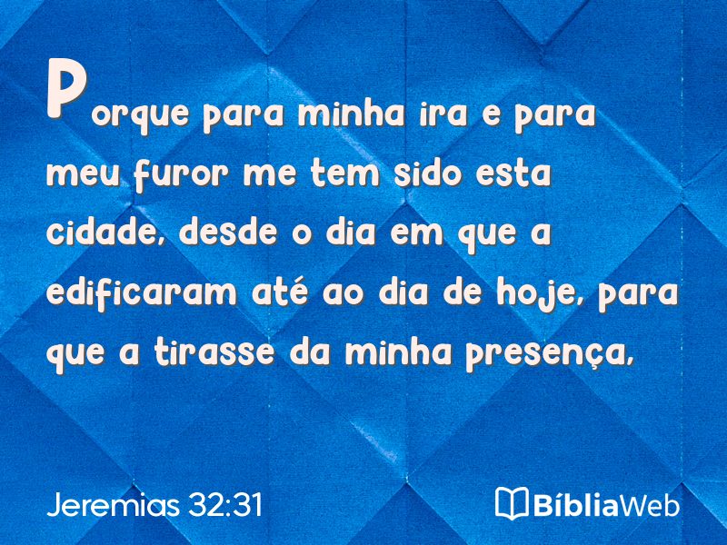 Jeremias 32:31 em imagem para compartilhar