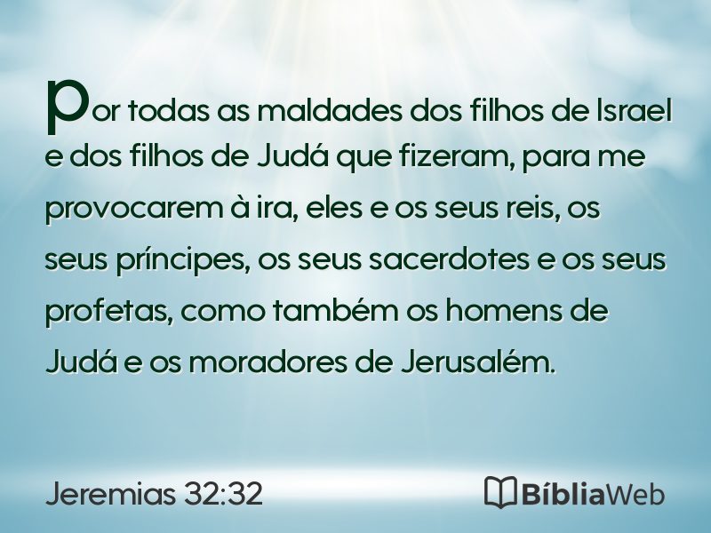 Jeremias 32:32 em imagem para compartilhar