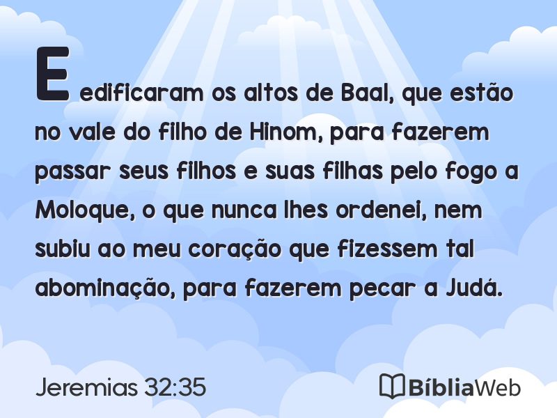 Jeremias 32:35 em imagem para compartilhar