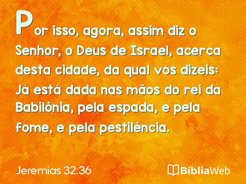 Jeremias 32:36 em imagem para compartilhar