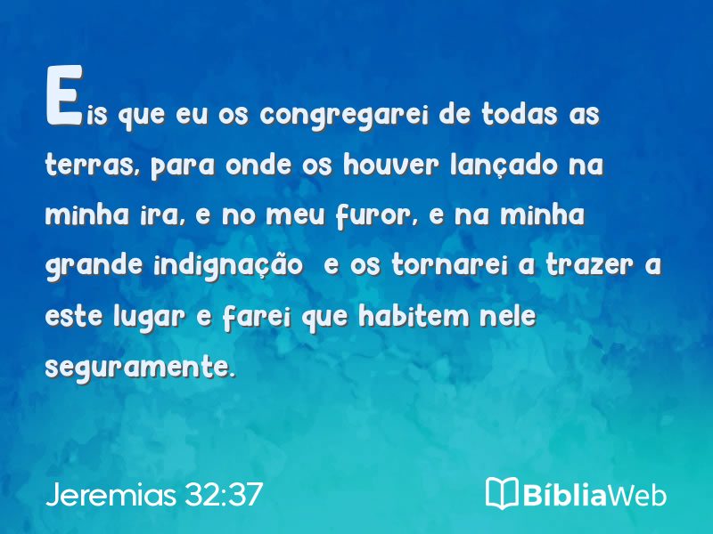 Jeremias 32:37 em imagem para compartilhar