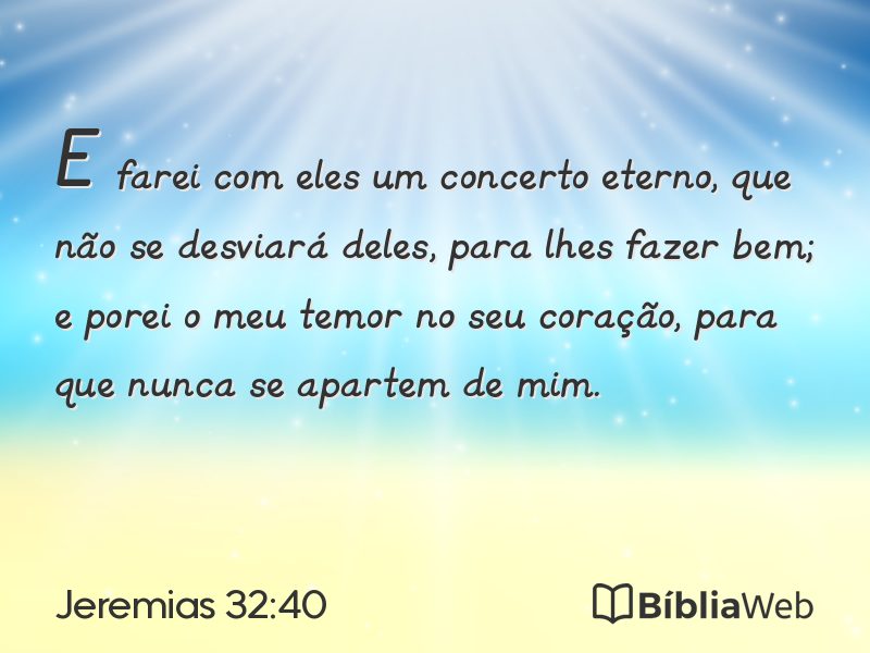 Jeremias 32:40 em imagem para compartilhar