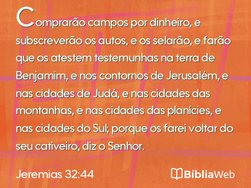 Jeremias 32:44 em imagem para compartilhar