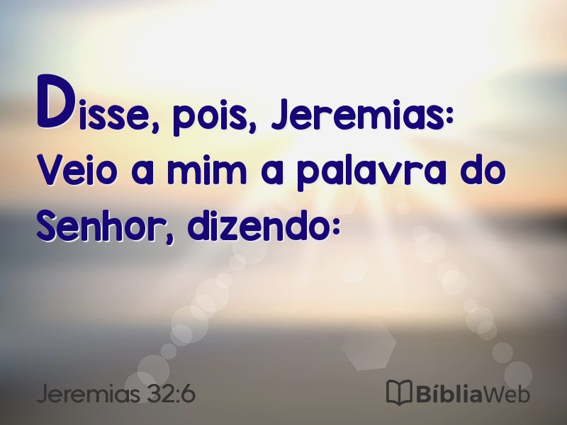 Jeremias 32:6 em imagem para compartilhar