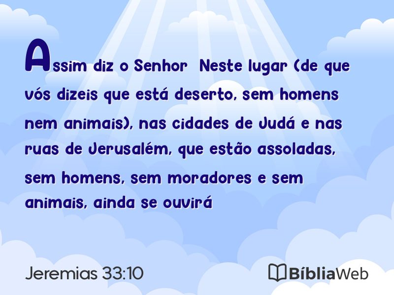 Jeremias 33:10 em imagem para compartilhar