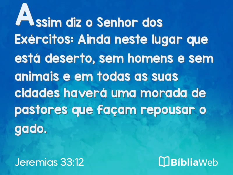 Jeremias 33:12 em imagem para compartilhar