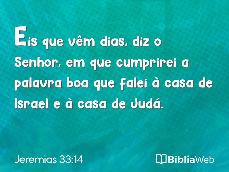 Jeremias 33:14 em imagem para compartilhar