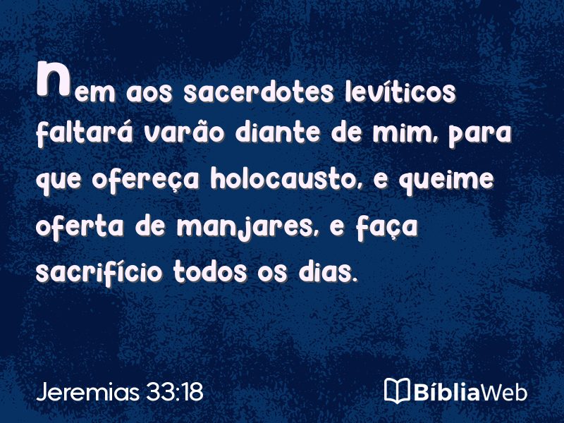 Jeremias 33:18 em imagem para compartilhar