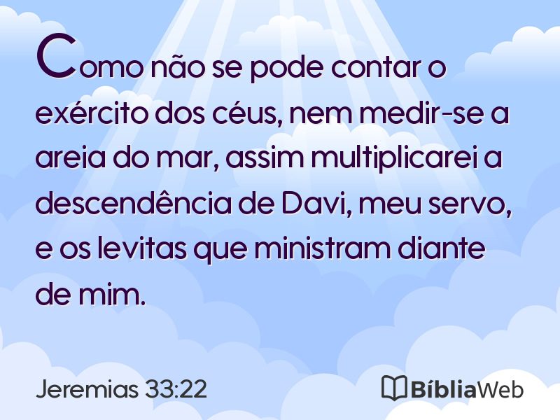 Jeremias 33:22 em imagem para compartilhar