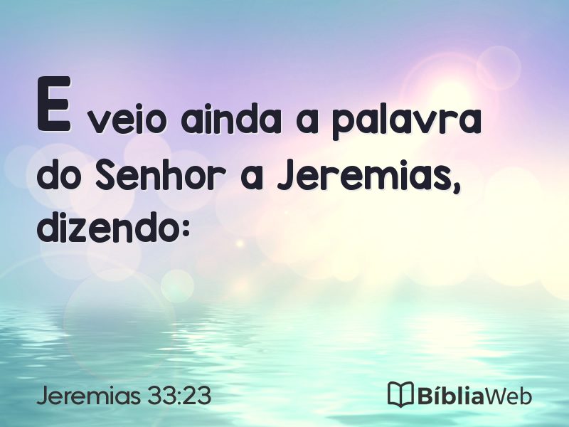 Jeremias 33:23 em imagem para compartilhar
