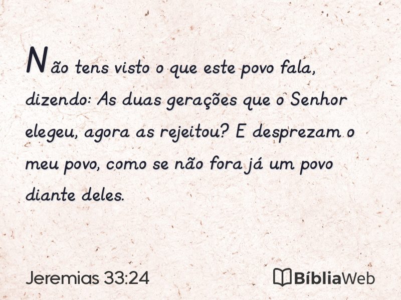 Jeremias 33:24 em imagem para compartilhar