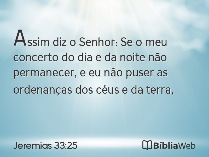 Jeremias 33:25 em imagem para compartilhar