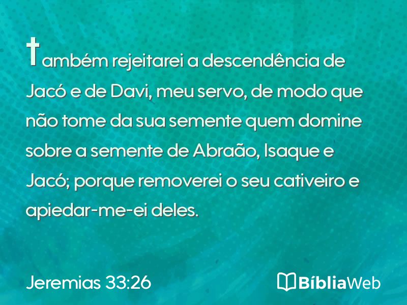 Jeremias 33:26 em imagem para compartilhar