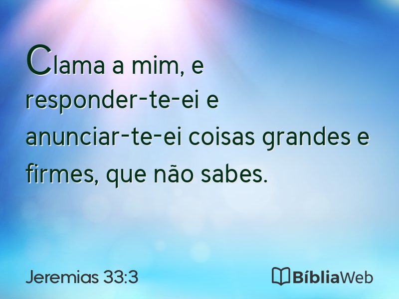 Jeremias 33:3 em imagem para compartilhar