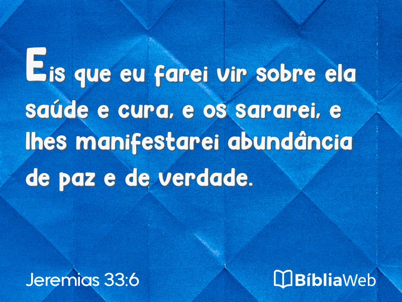 Jeremias 33:6 em imagem para compartilhar