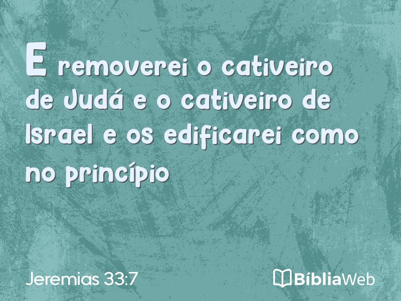 Jeremias 33:7 em imagem para compartilhar